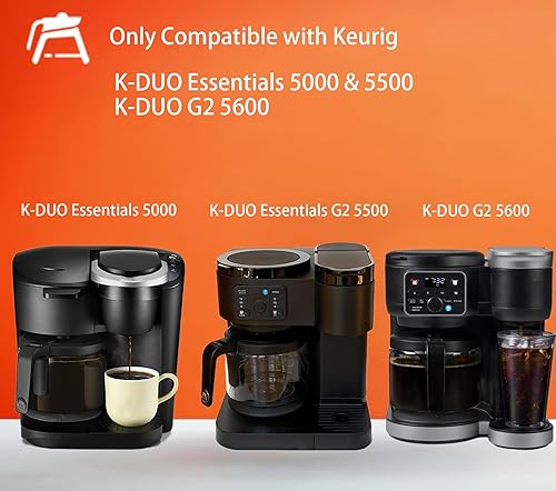 Miniatura 4 de 12 tazas de café de repuesto compatible con KEURIG K-DUO Essentials 12 tazas de café 5000 y 5500 y K-DUO G2 K5600 (no compatible con el modelo K-Duo