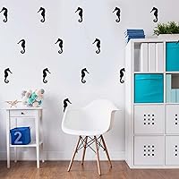 Vista 5 de Sea Horse Decal Set - Kiss Cut Seahorse Decal by Chromantics (Grey)