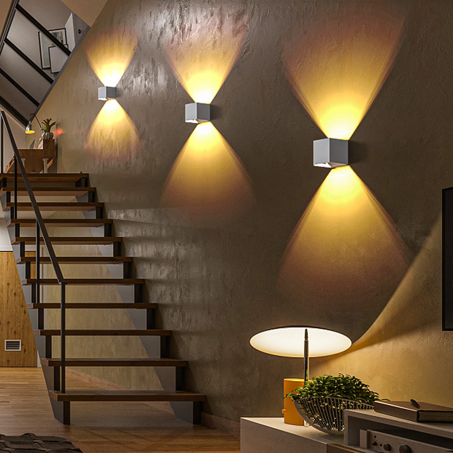 2 Pezzi Applique da Esterno con 9W 3000K Bianco Caldo G9 Sorgente Luminosa Sostituibile，Moderna LED Lampade da Esterno Parete IP65 Impermeabile Angolo del Fascio Regolabile（Bianco）
