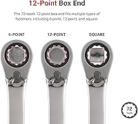 Vista 3 de TEKTON Llave combinada de trinquete reversible de 1 pulgada de 12 puntos WRC23325