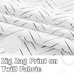 Jinchan Rideaux de douche noir et blanc Tissu d'os de hareng Rideau de douche Zig Zag Chevron Ferme Rideau de Douche Zigzag Rideau de la douche moderne pour la salle de bains Crochets étanches inclus 70x72 pouces