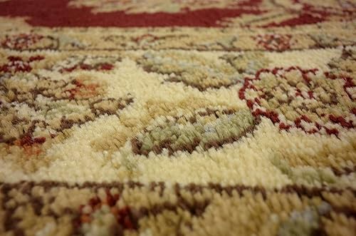 Miniatura 9 de Unique Loom - Colección Voyage - Alfombra redonda tradicional oriental, marrón, Polipropileno, RojoBronceado