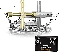 Vista 7 de Llave de medidor de agua, 2 piezas, herramienta de cierre de agua de acero, incluye llave de medidor de agua de 16 pulgadas y 1 llave negra para uso