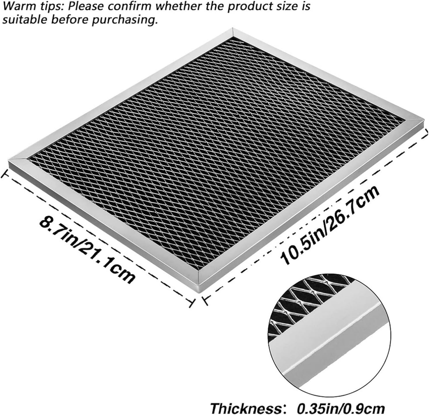 4 Pack Range Hood Filter 97007696，Compatible For Whirlpool ，W10355450，Compatible For Broan，Compatible For Nutone 6105C，Range Hood Mesh Cover Parts