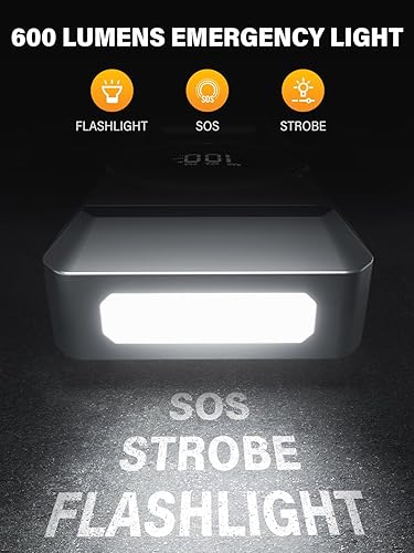 Miniatura 5 de NEXPOW Arrancador de batería de coche de 3000 A pico con compresor de aire, caja de arranque portátil de 12 V 150 PSI para motor diésel de hasta 8L