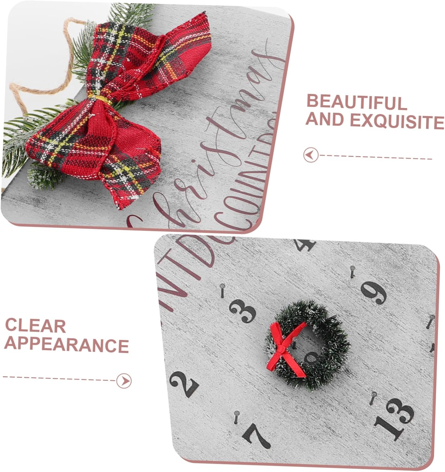 Calendar Rustic Wooden Wreath Decor for Interactive Advent Calendar for Management Festive Fun for Seasonal Decorations