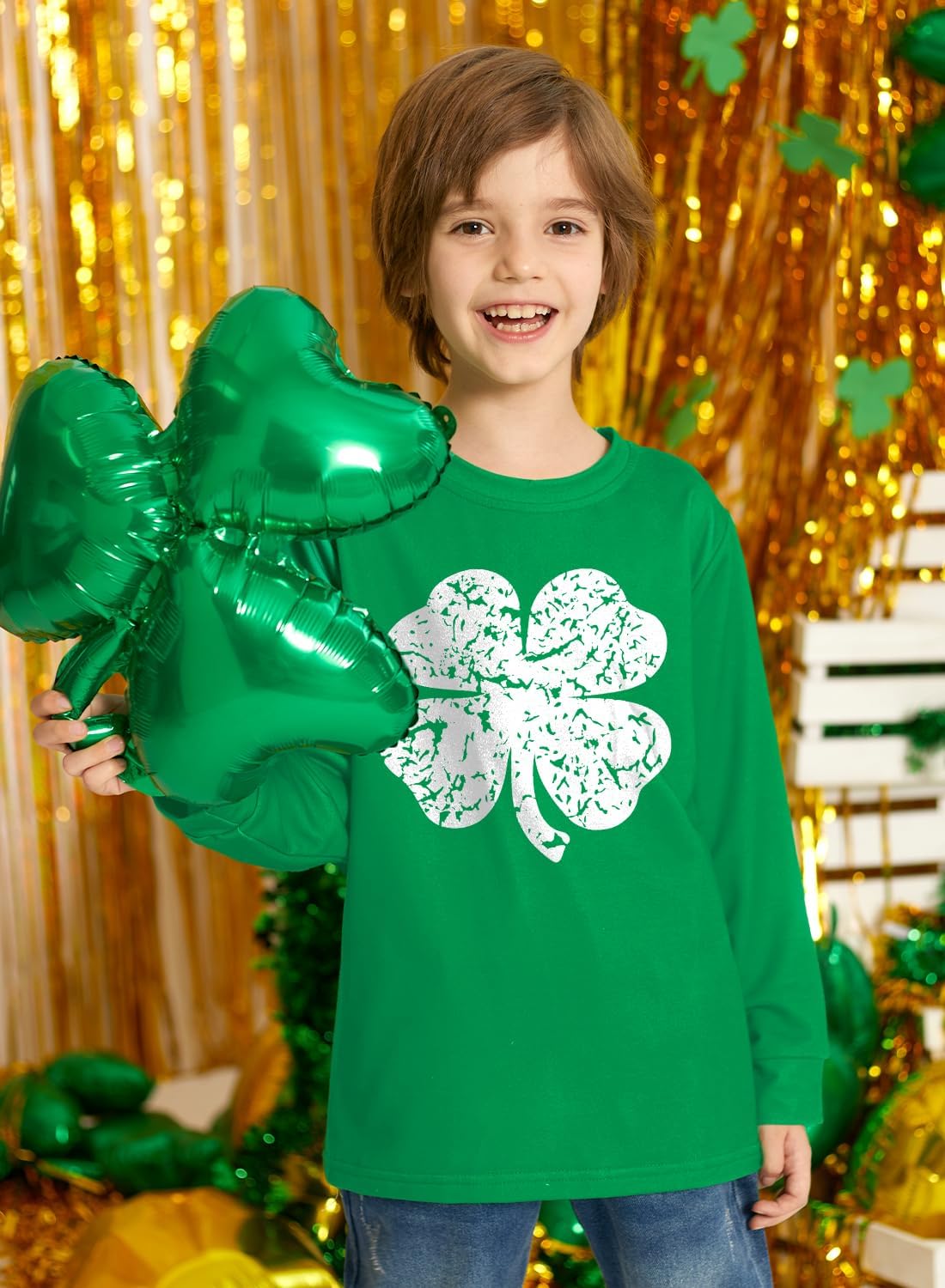 Unisex Kid's St.Patrick's Day Top Clover Print Irish Shamrock Funny Shirt 18M-14 Years - Image 5