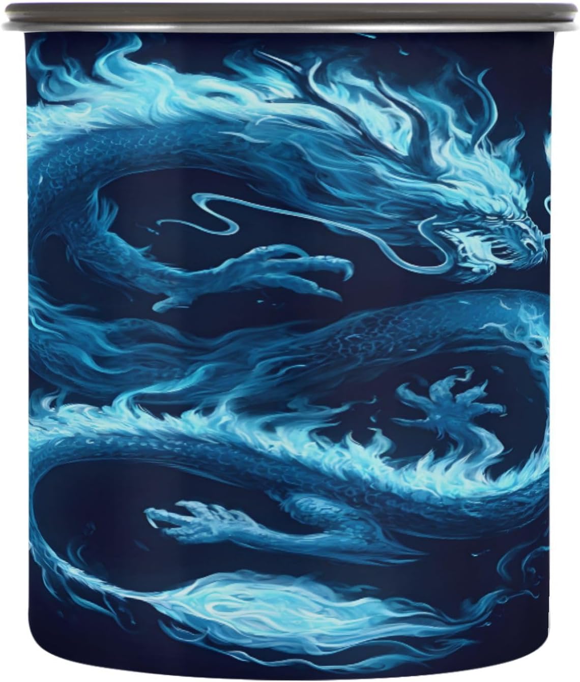 ALAZA Blue Dragon Black Coffee Canister 30oz