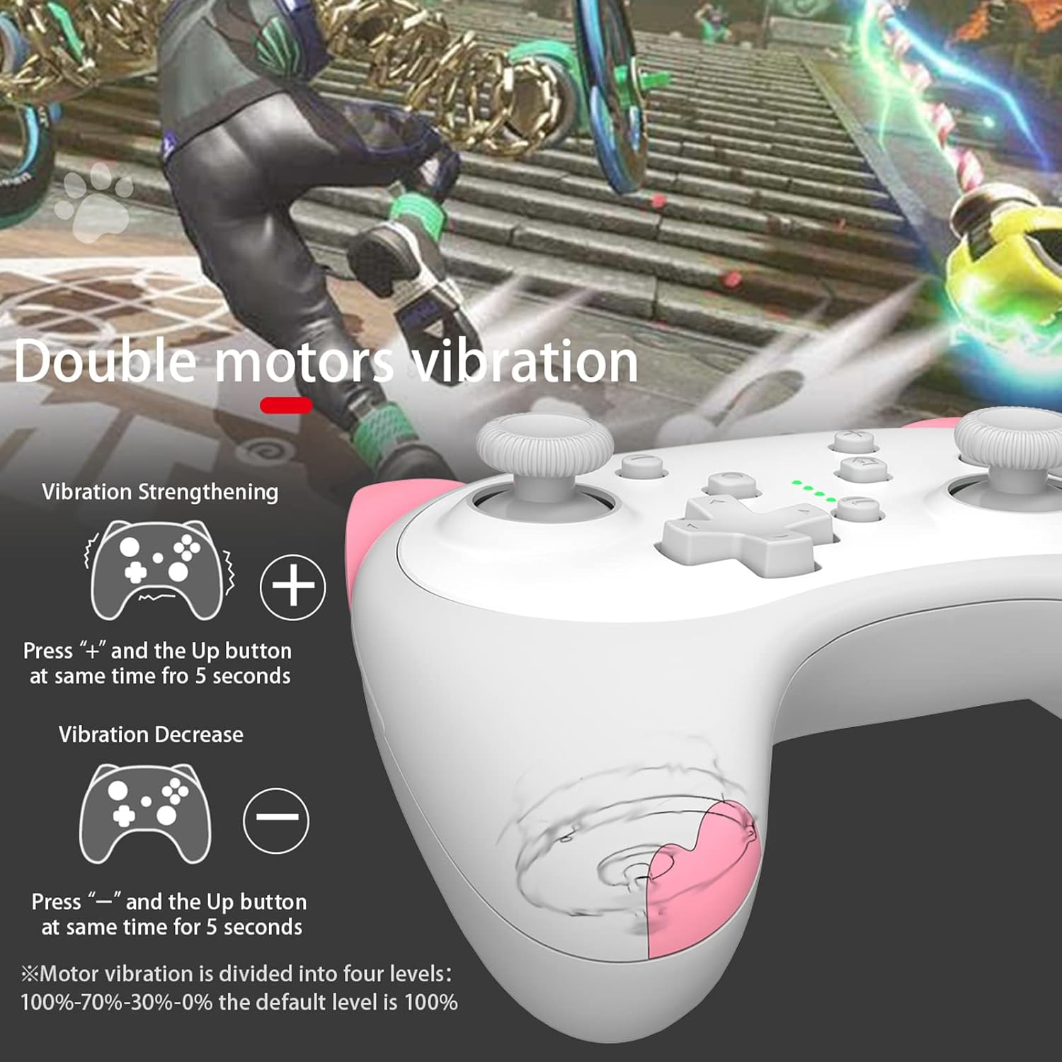 🛒 Crazy Deals IINE Cartoon Kitten Wireless Controller for Nintendo Switch/Lite/Switch OLED Cat Controller Small Size,White