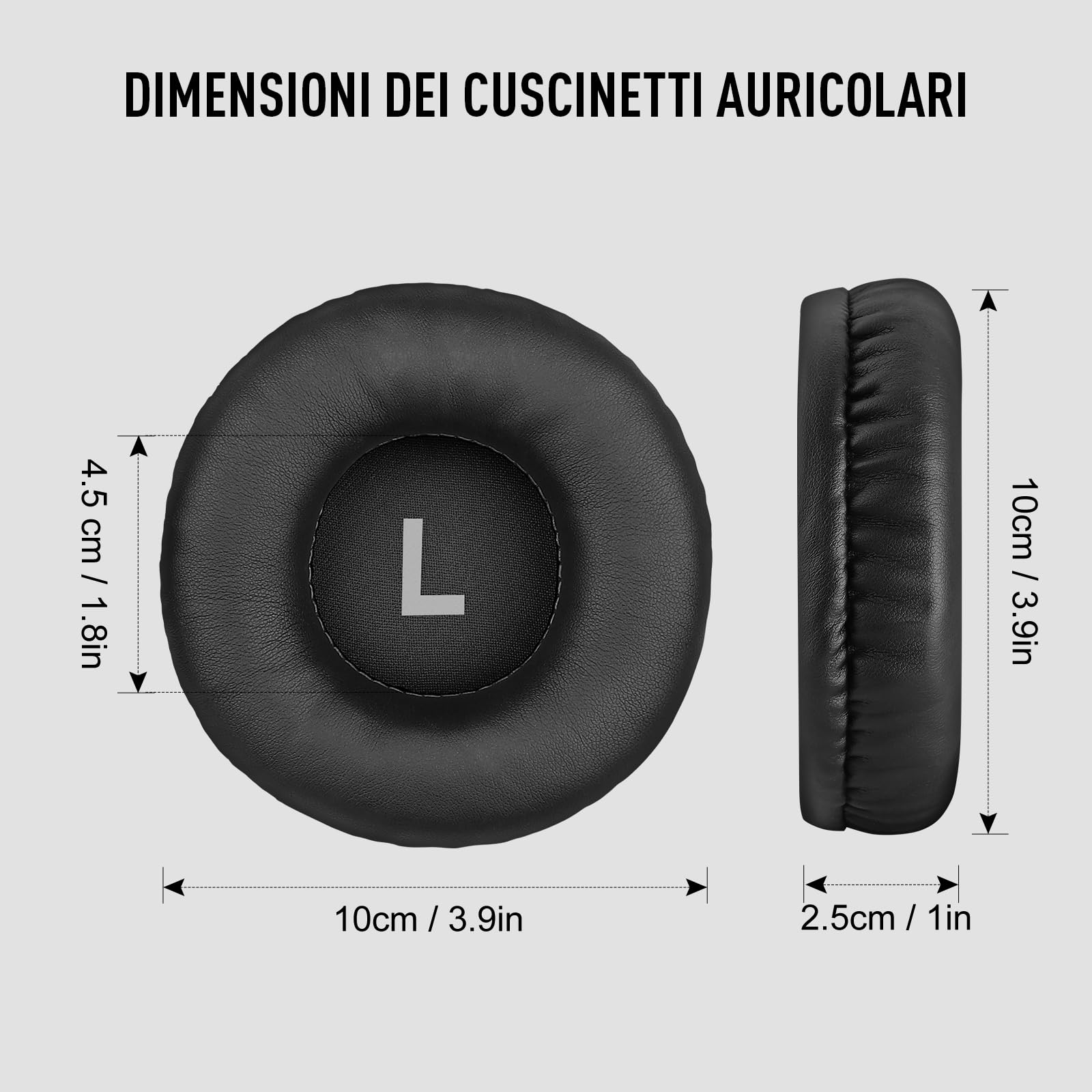 EKSA Cuffie Over Ear Jack 3,5 mm e 6,35 mm, per Registrazione, Mixaggio, Monitoraggio in Studio, DJ, Chitarra,Podcast, Cellulare, PC, Headset Cablate con Shareporte Microfono