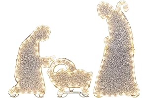Lighted Outdoor Nativity Decoration Set