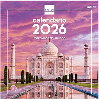 Finocam - Calendario de pared 2026 30x30 cm Mes Vista Enero - Diciembre 2026 + Sep.- Dic. 2025 (4 meses) reducidos | Calen...