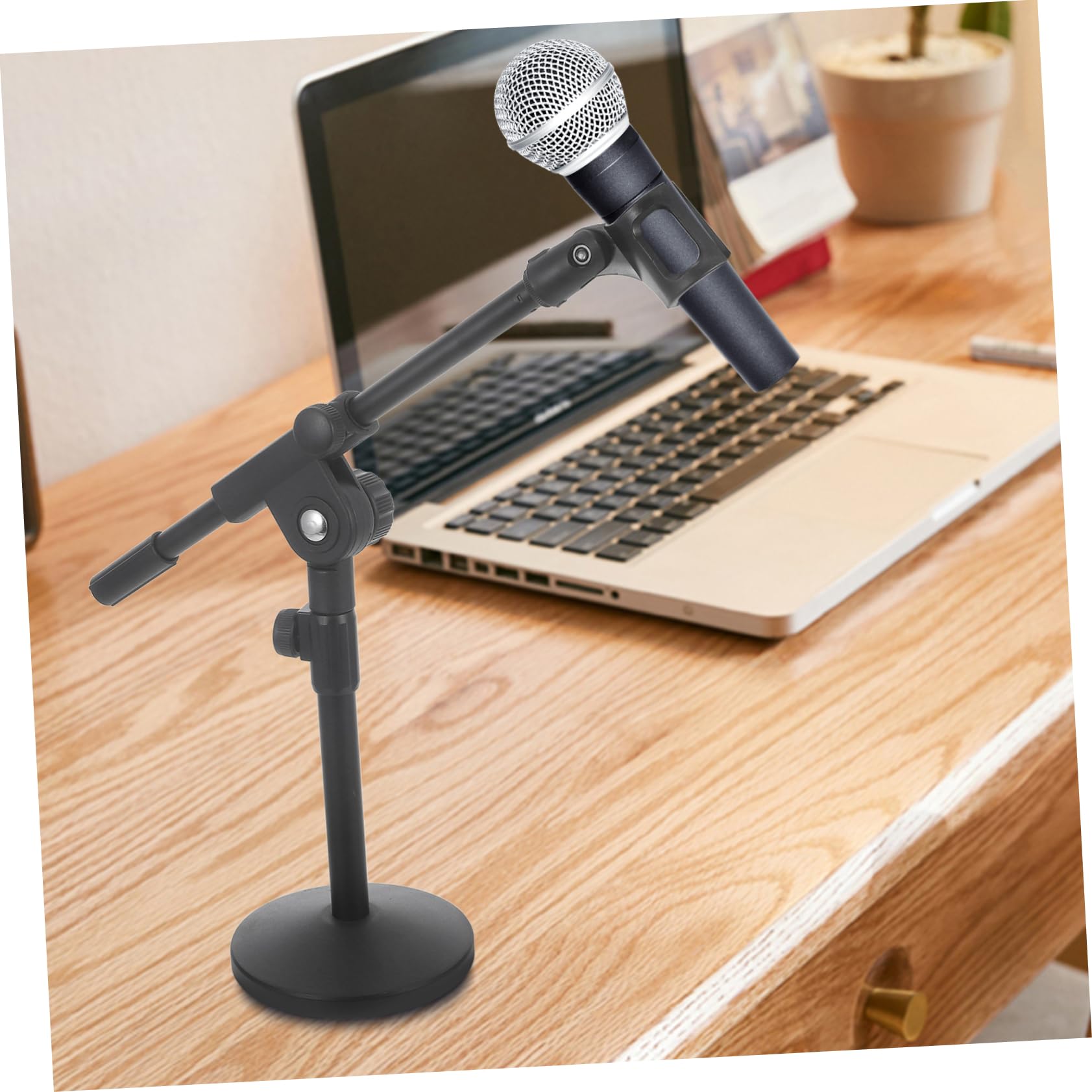 Alasum Supporto Microfono Da Scrivania in Metallo Con Base Pesante Braccio Regolabile e Struttura Stabile Per Podcast e Streaming
