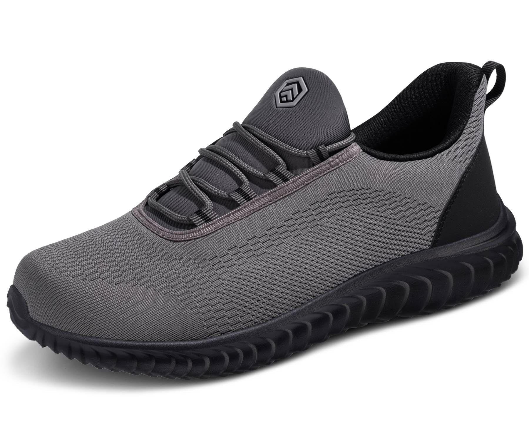 LARNMERN Arbeitsschuhe Sicherheitsschuhe Stahlkappen Herren | Leicht Bequem Slip In Luftdurchlässig Sportlich Sommer Sneakers S1