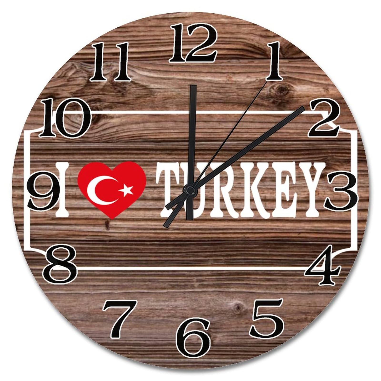 Horloge murale Turquie vintage 30cm silencieuse pour déco salon originale