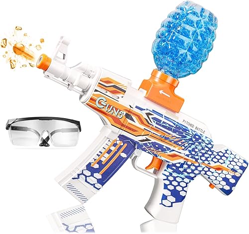Pistola de bolas de salpicaduras automática, pistola eléctrica de bolas de gel con 10,000 bolas de gel AKM-47 para actividades al aire libre por