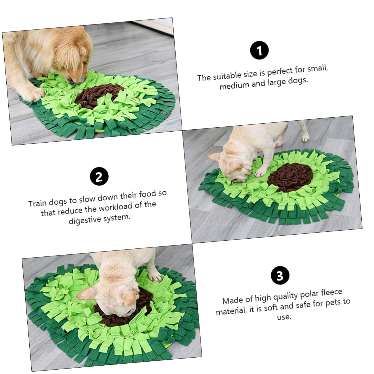 1 Pc Almohadilla De Olor Colchoneta para Mascotas Entrenamiento De Inteligencia De Cachorros Juguete del Rompecabezas del Perro Comedero Lento para Perros Snuffle Mate Forro Polar