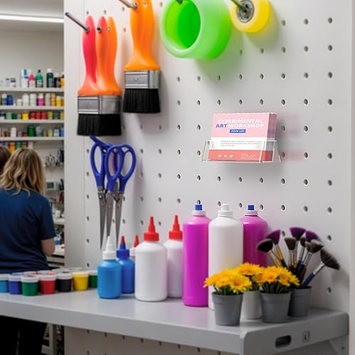 Miniatura 7 de Marketing Holders Soporte para tarjetas de visita para tarjetas de información de contacto de 3.5 x 2 pulgadas, estante de exhibición de acrílico