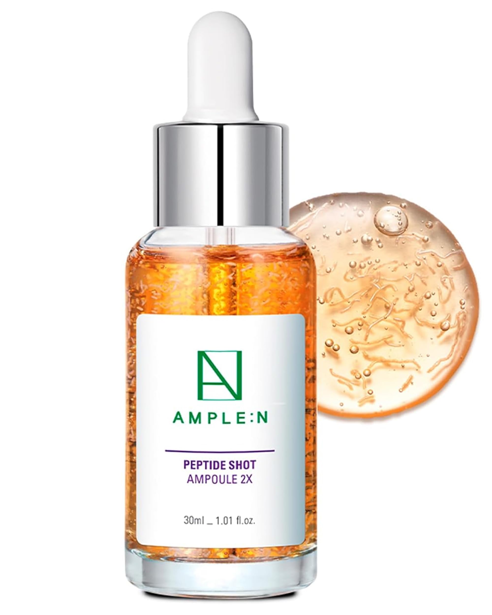 AMPLE:N Peptide Shot Ampoule 2X 30ml | Intensive Anti-Aging Korean Serum with Peptides for Threads - Wrinkle Removal and Increase Firmness - Lifts Saggy Skin