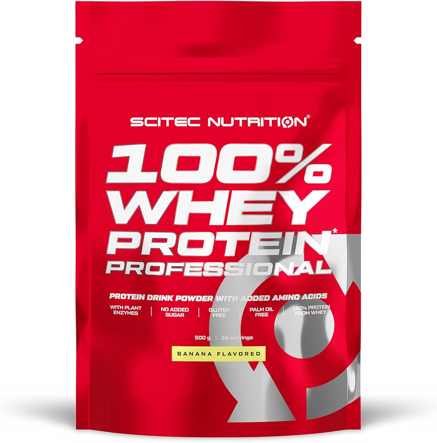 Askshy Scitec Nutrition 100% Whey Protein Professional with Extra Amino acids and Digestive enzymes, Gluten Free, 500 g, Banana
