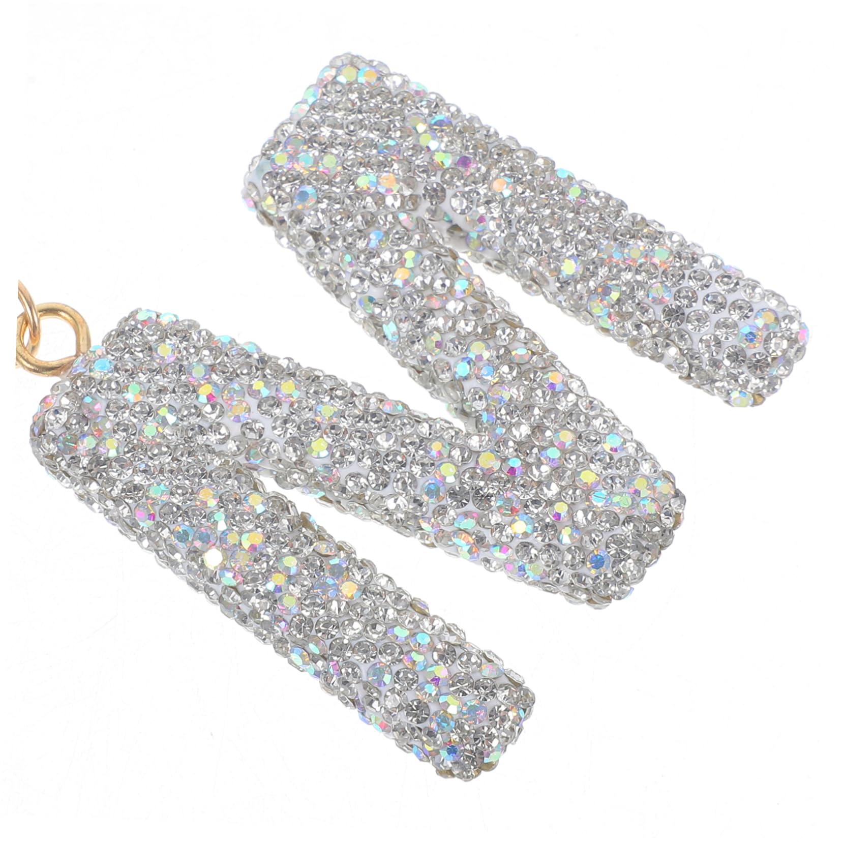 VALICLUD 5stücke Rhinestone Buchstaben Schlüsselanhänger Alphabet Schlüsselring Für Frauen Dekorativer Schlüsselbund Stylisches Taschenzubehör Leicht Und Tragbar Glänzendes Design
