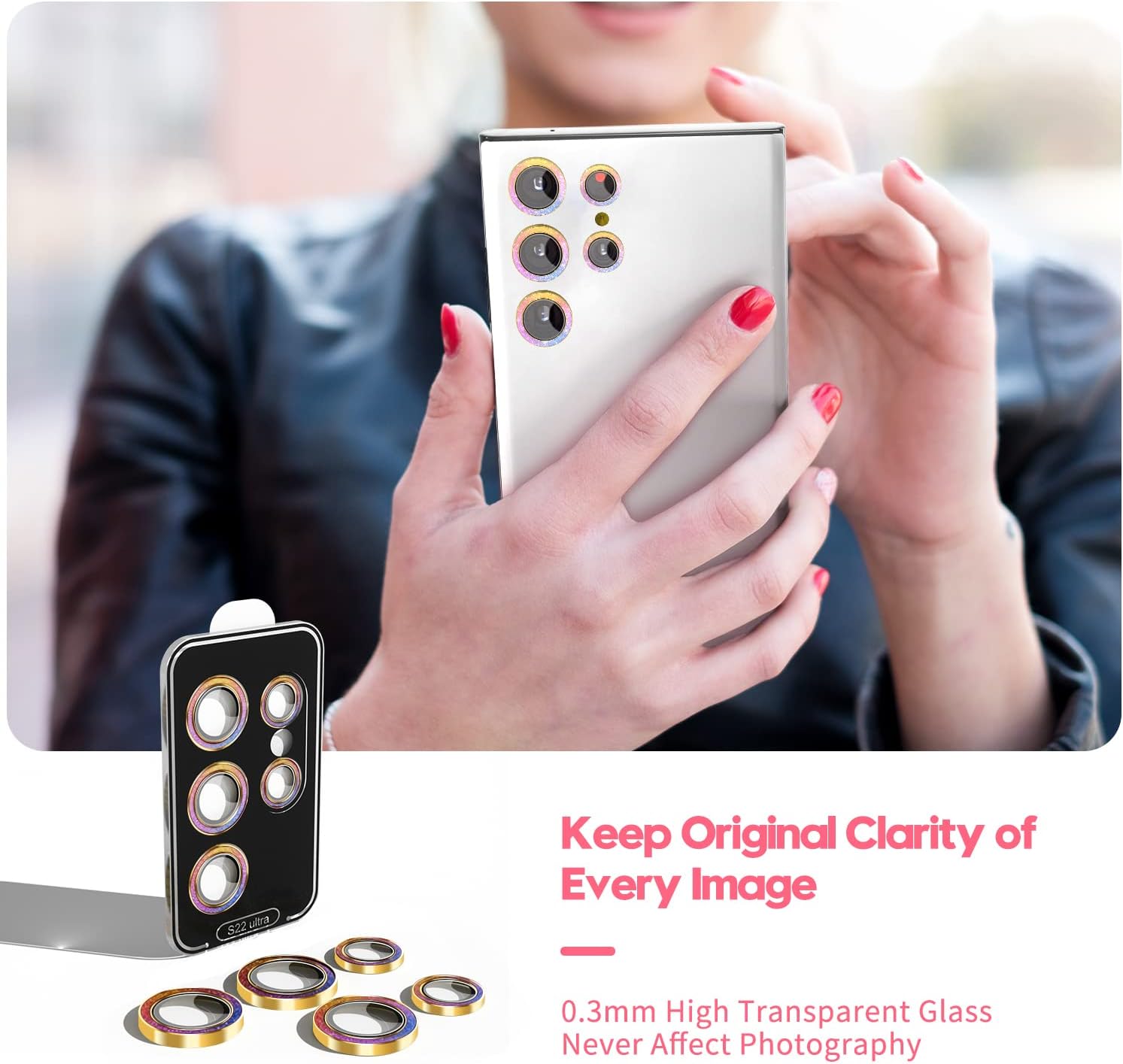 Buy oakxco for Samsung Galaxy S22 Ultra Camera Lens Protector Bling