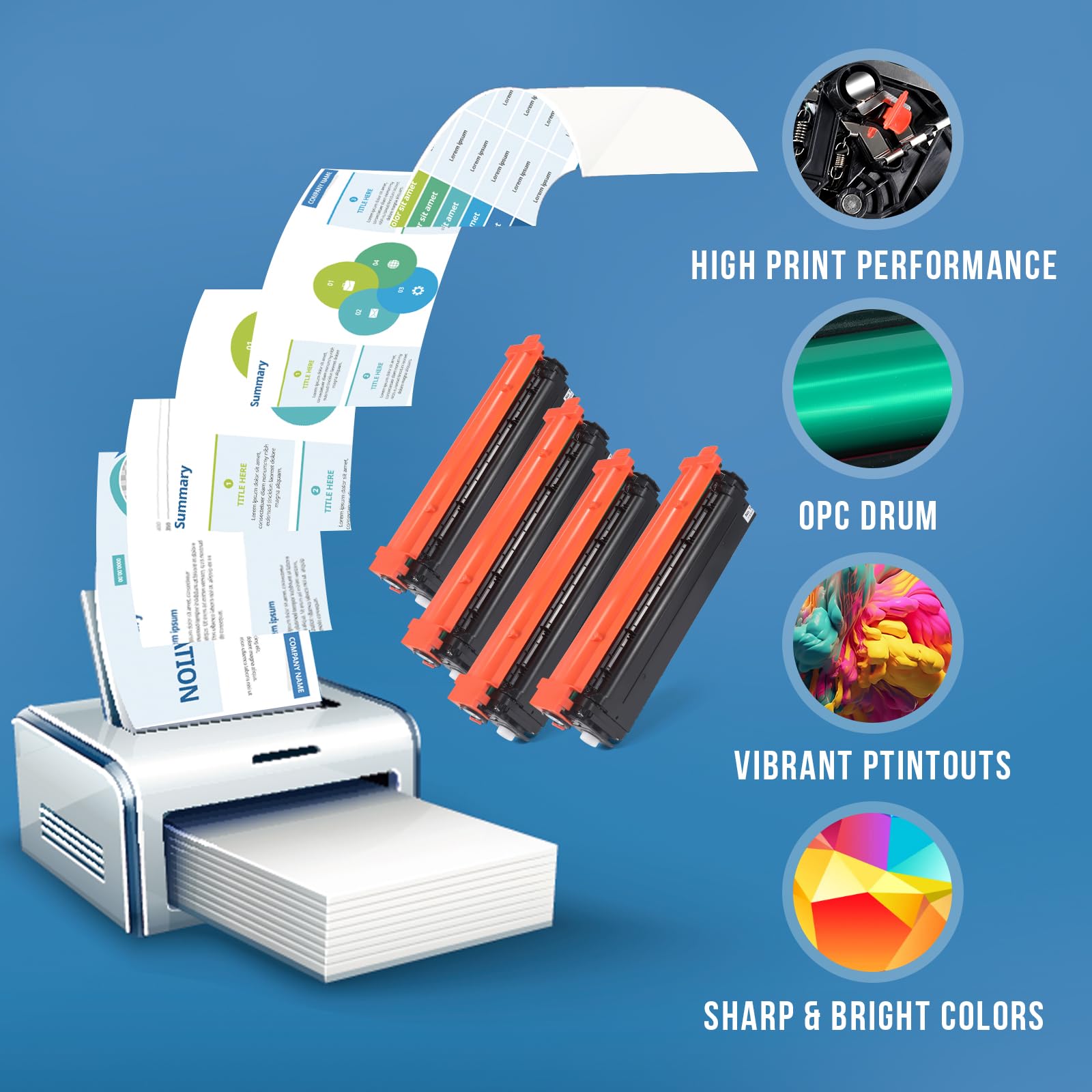 C3210K0 C3210C0 C3210M0 C3210Y0 Toner Cartridge Set Compatible For Lexmark C3326 C3426 C3224 MC3224 MC3326 MC3426 Printers, 1 Set