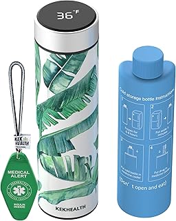 Compact 60H Insulin Cooler Travel Case Temp Display Medication Cooler for Travel TSA Approved Ice Packs Insulated Medicine Bag EpiPen Case Diabetic Cooler with QR Medical Alert Tag（Chloe）