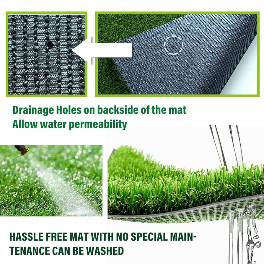 Amazon.com: 人造草坪草坪,1.5 英吋(約3.8 公分)室內室外花園