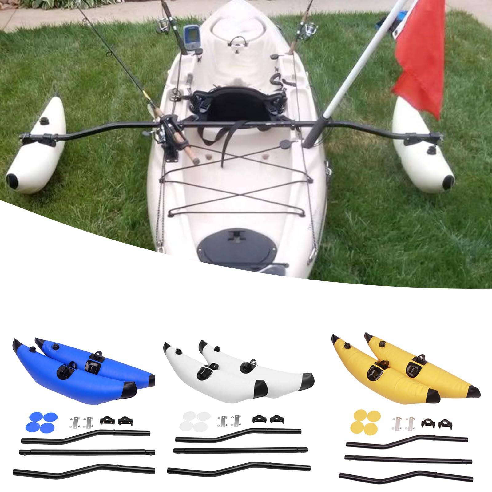 Amazon | PVCインフレータブルカヤックアウトリガーフロートバランス