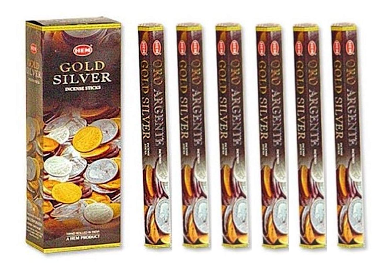 Gold Silver Box of Six 20 Gram Tubes HEM Incense Amazon.in Home