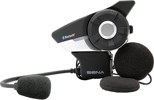 Vista 5 de Sena 20S EVO - Sistema de comunicación de auriculares Bluetooth para motocicleta con altavoces HD, color negro