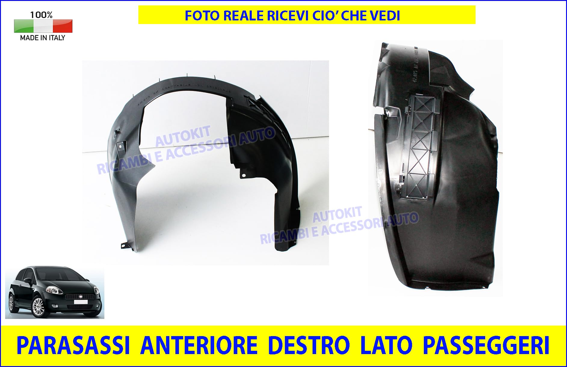 PARASASSI PASSARUOTA RIPARO ANTERIORE DESTRO (LATO PASSEGGERI) Specifico per Grande Punto prodotte dal 2005 in poi - 42015/00
