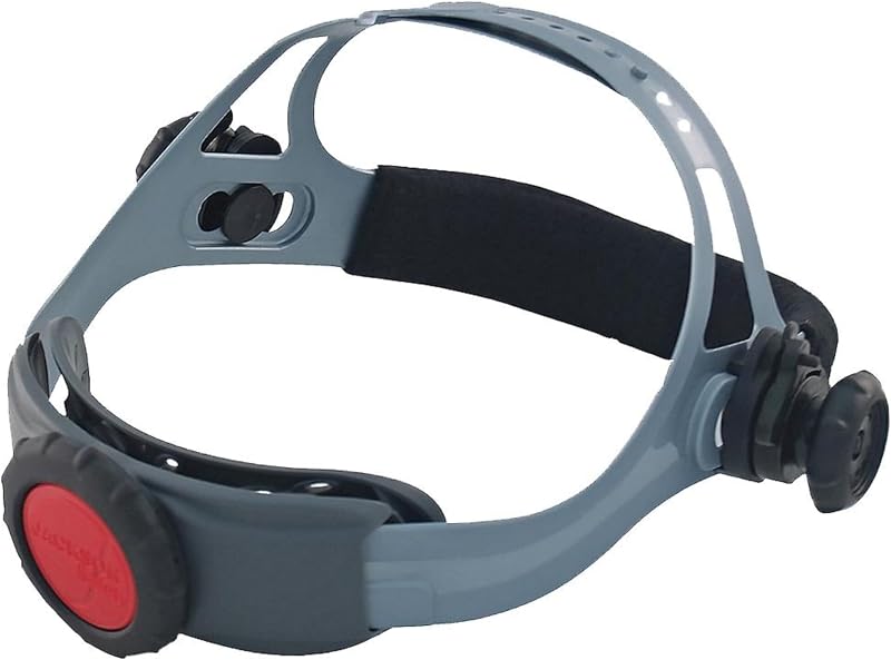 370 Speed Dial Replacement Ratcheting Headgear for Welding Helmets - Oversized Adjuster, Adjustable Sliders, Hood Locks Up/Down, Rear Swivel Headband, Washable Sweatband - Made in USA