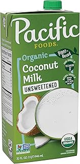 Pacific Foods Organic Unsweetened Coconut Milk, Plant Based Milk, 32 oz ...
