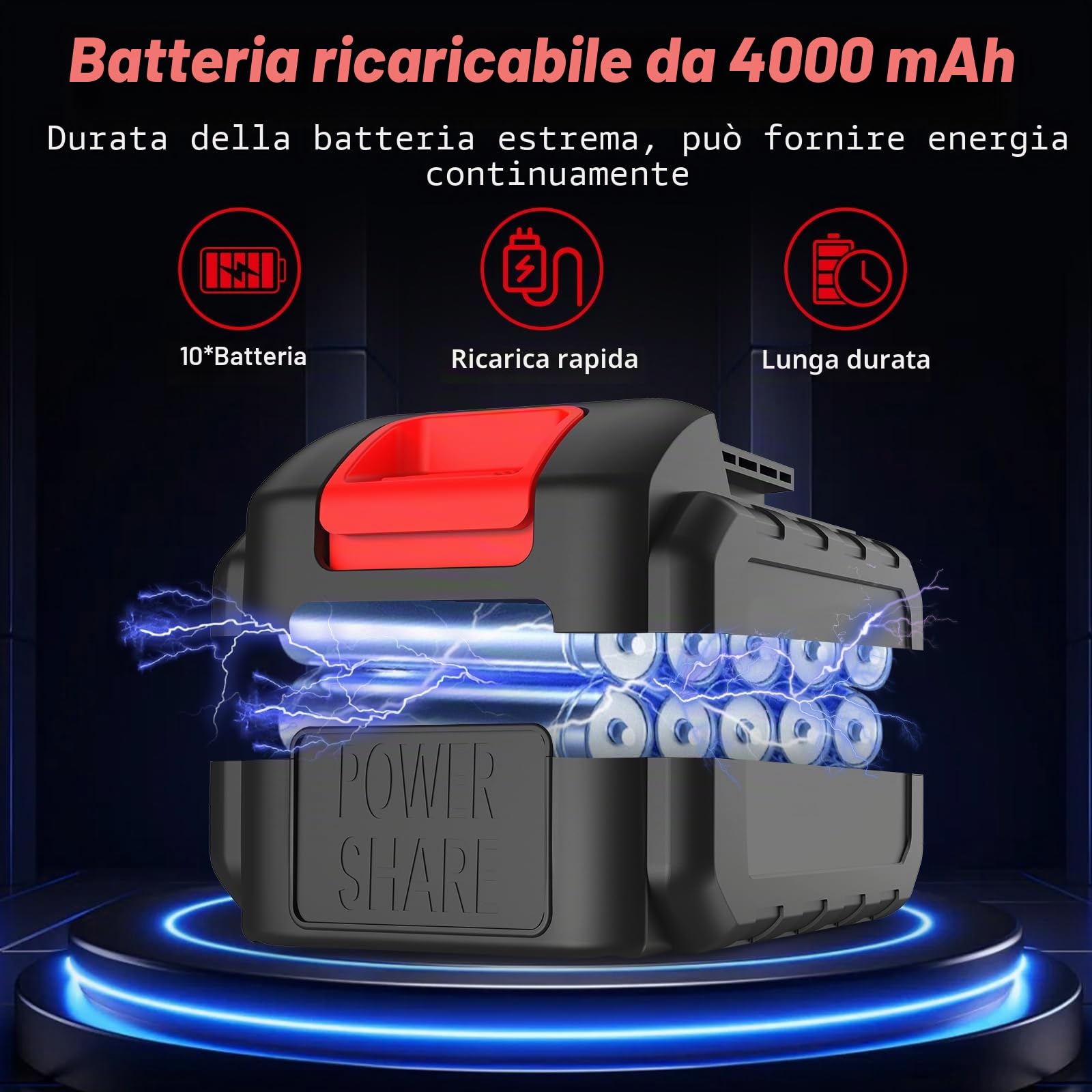 Aspirapolvere Portatile, 21000 Pa/120W Aspirapolvere Auto, 7 in 1 Aspirabriciole, con Batteria Rimovibile (10000 mAh)/USB, per la Pulizia di Automobili, Case e Peli di Animali Domestici, Ufficio