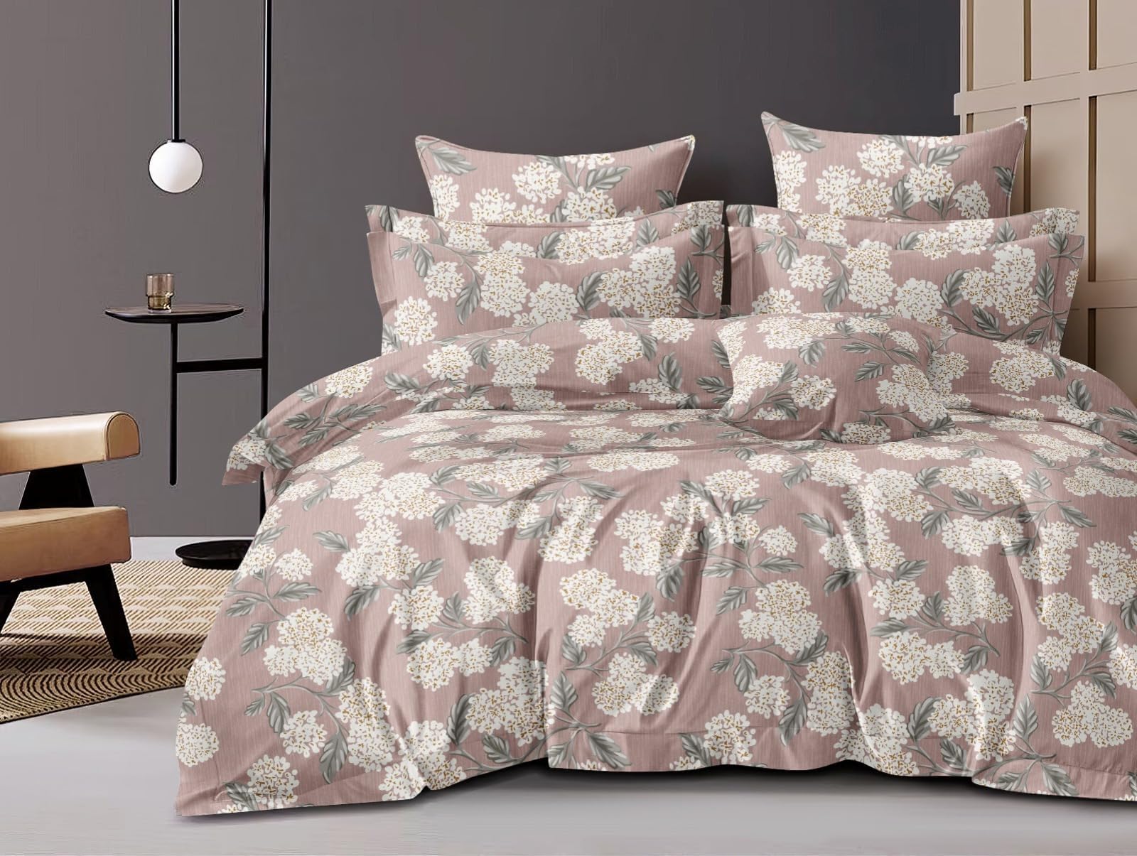 COZY FURNISH Super Soft Brushed Microfiber Cotton 3 Layer Breathable Double Dohar Lightweight Bed Dohar 84X96(Inches) 213X243(CM) Flannel Dohar Throws for Bed (YellowFlwr)| TC - 144