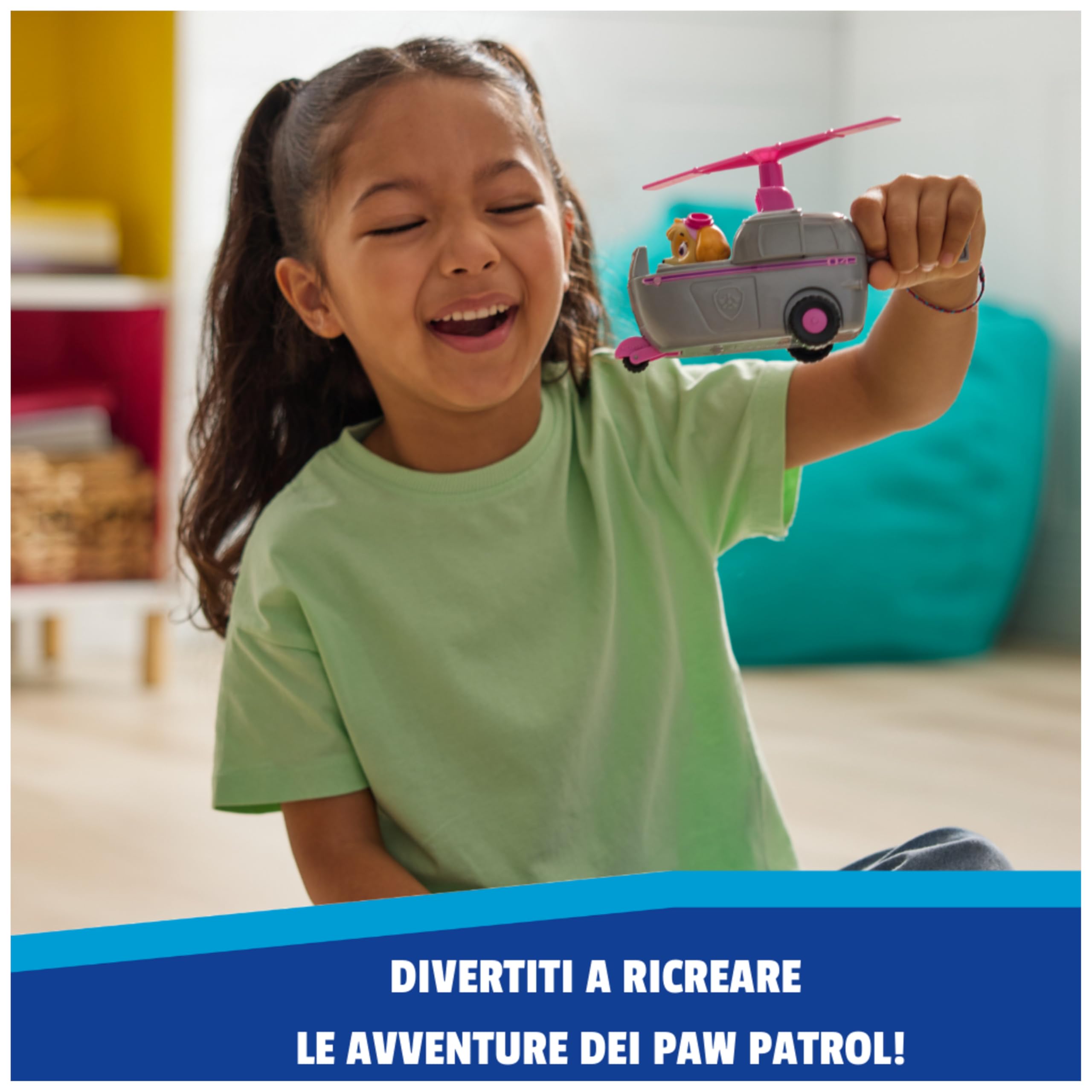 Paw Patrol, Elicottero di Skye, Veicolo e Personaggio Skye, Giochi Bambini, 3+ anni