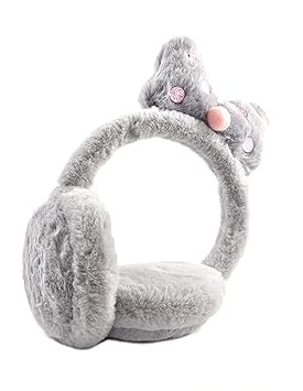 Latest Style Cute Winter & Outdoor Adjustable Ear Muffs Ear Warmer Minnie Style for Girls and Women (Minnie Grey)