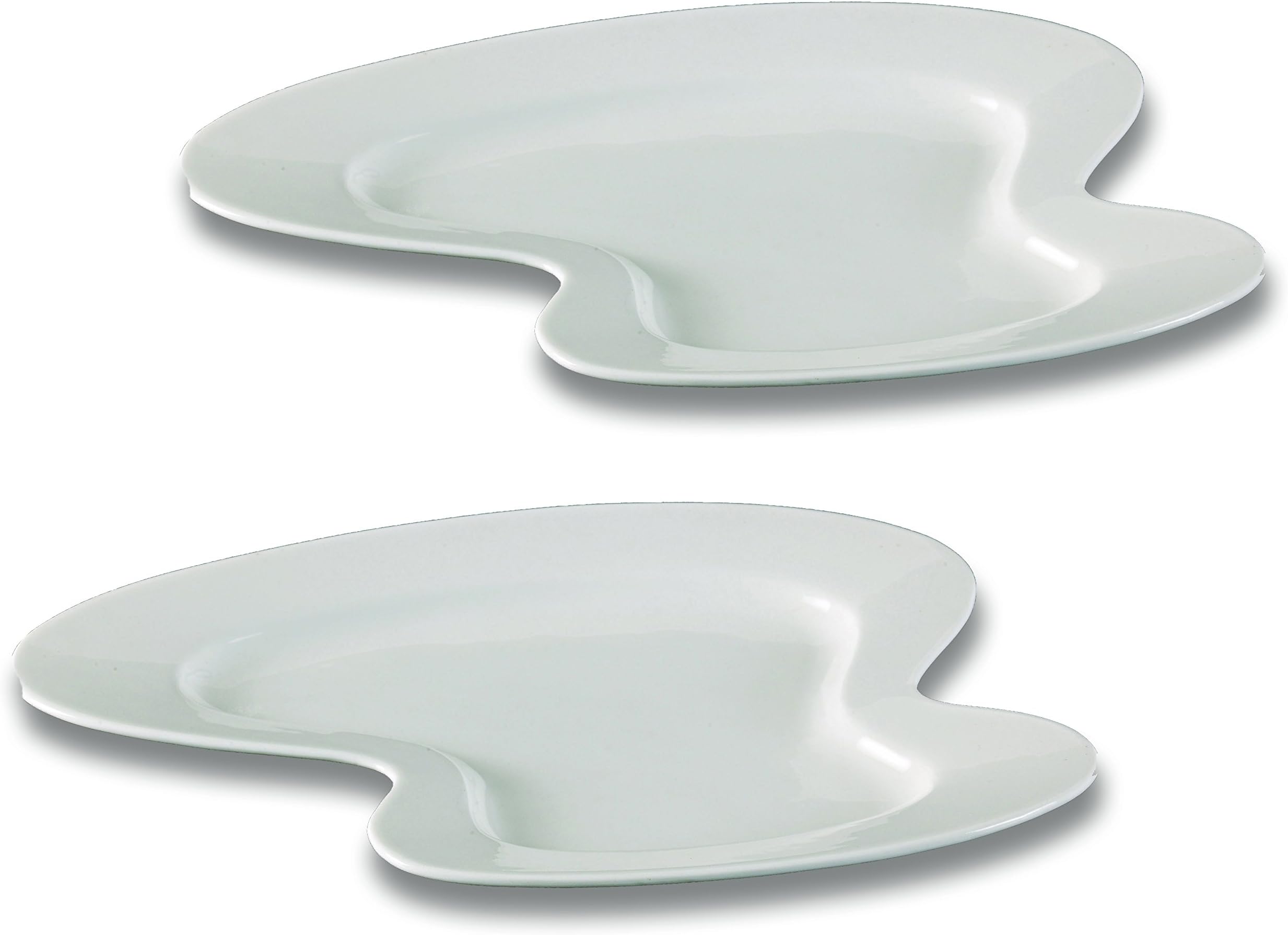 Carmona Cloud Collection Porcelain White New Bone China Set of 2 12" Salad Plates