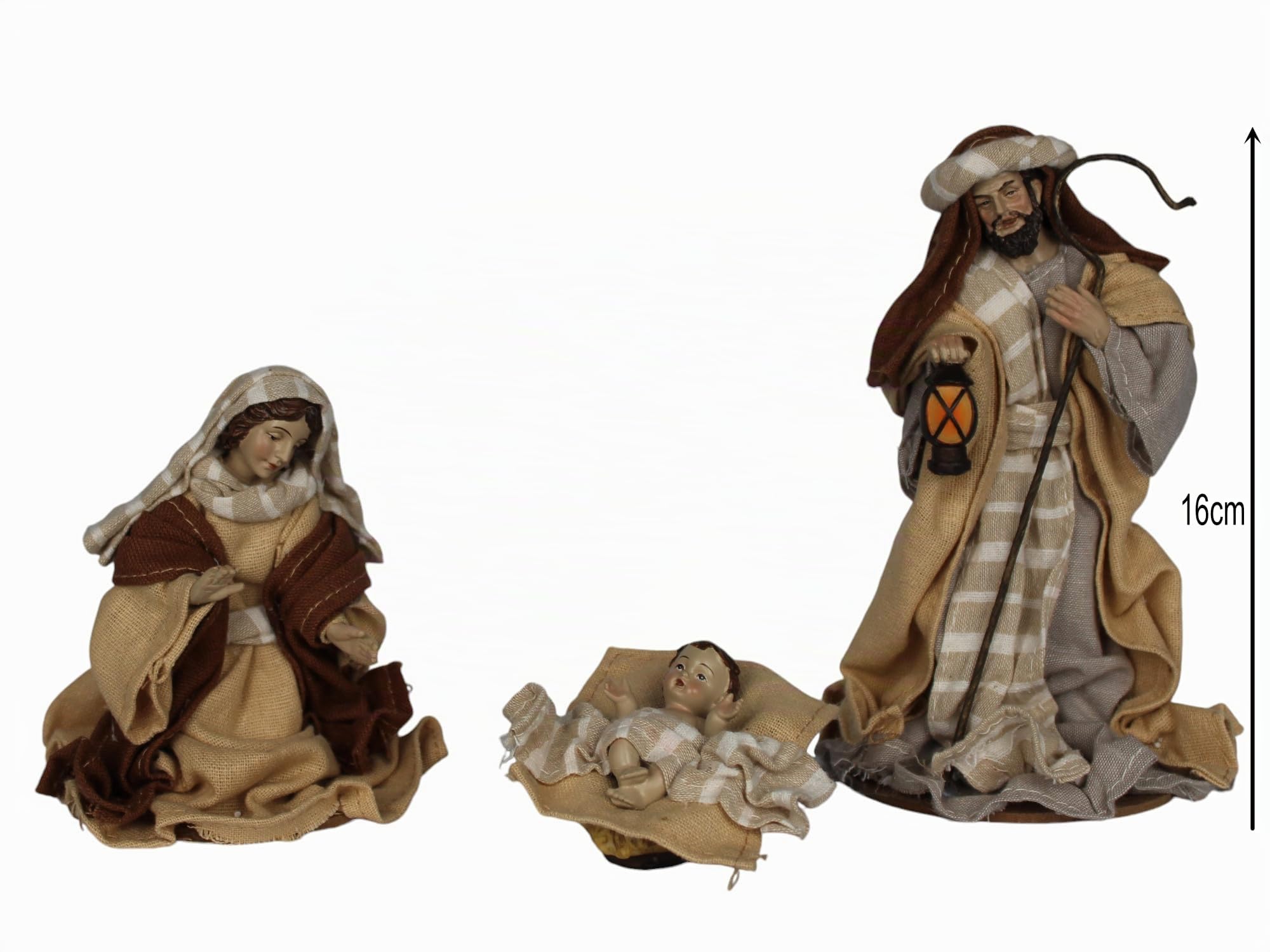 ZICOM Ankleidefigurenset Bethlehem, Krippenfiguren modern ca. 16cm 10-TLG. Polyresin bekleidet