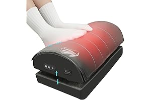 Snailax Heated and Vibrating Foot Rest for Under Desk Relaxation