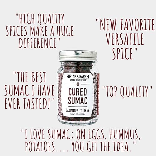 Miniatura 2 de Burlap & Barrel Zumaque curado - Como se ve en Shark Tank! - Brillante, agrio, salado y ligeramente fermentado - Especias de zumaco, zumaque molido,