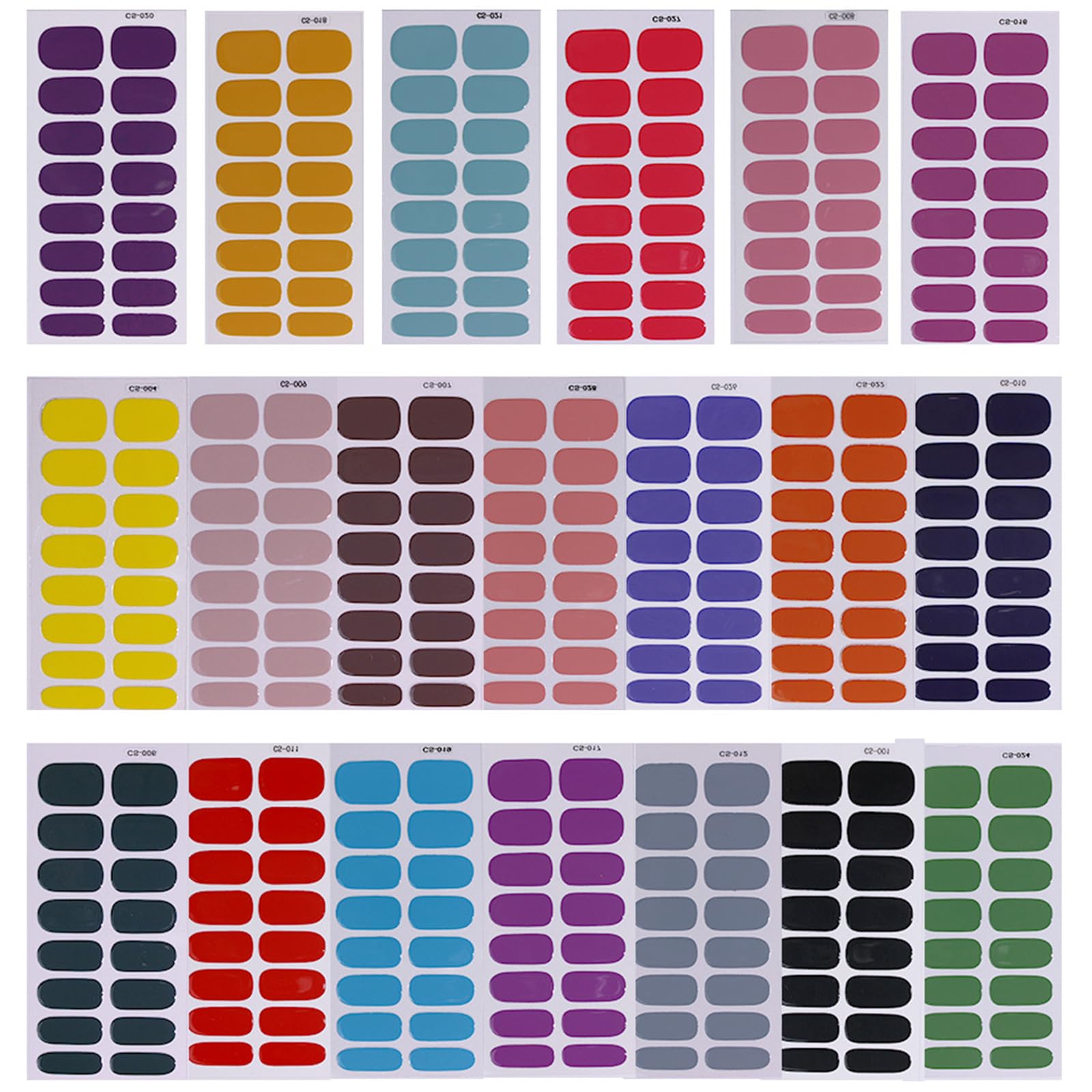 Color Nails Art Sticker Nail Wraps Waterproof Nail Decals Sticker Polish Stickers Nails Art Decoration Gels Strips Polish Stickers Color Wraps