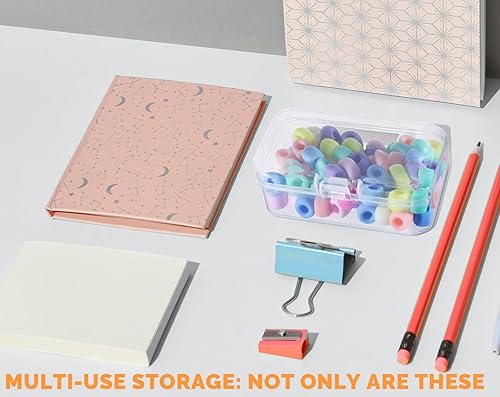 Miniatura 5 de Paquete de 20 mini cajas de almacenamiento con tapas, caja vacía de plástico transparente (2.9 pulgadas de largo x 2 pulgadas de ancho x 0.78