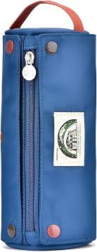 Lanxivi Large Capacity Pencil Case Roll Up Design Multifunctional Pencil Holder Pouch Stationery Pen Bag for Teen Girls and Boys Camping style - Dark Blue