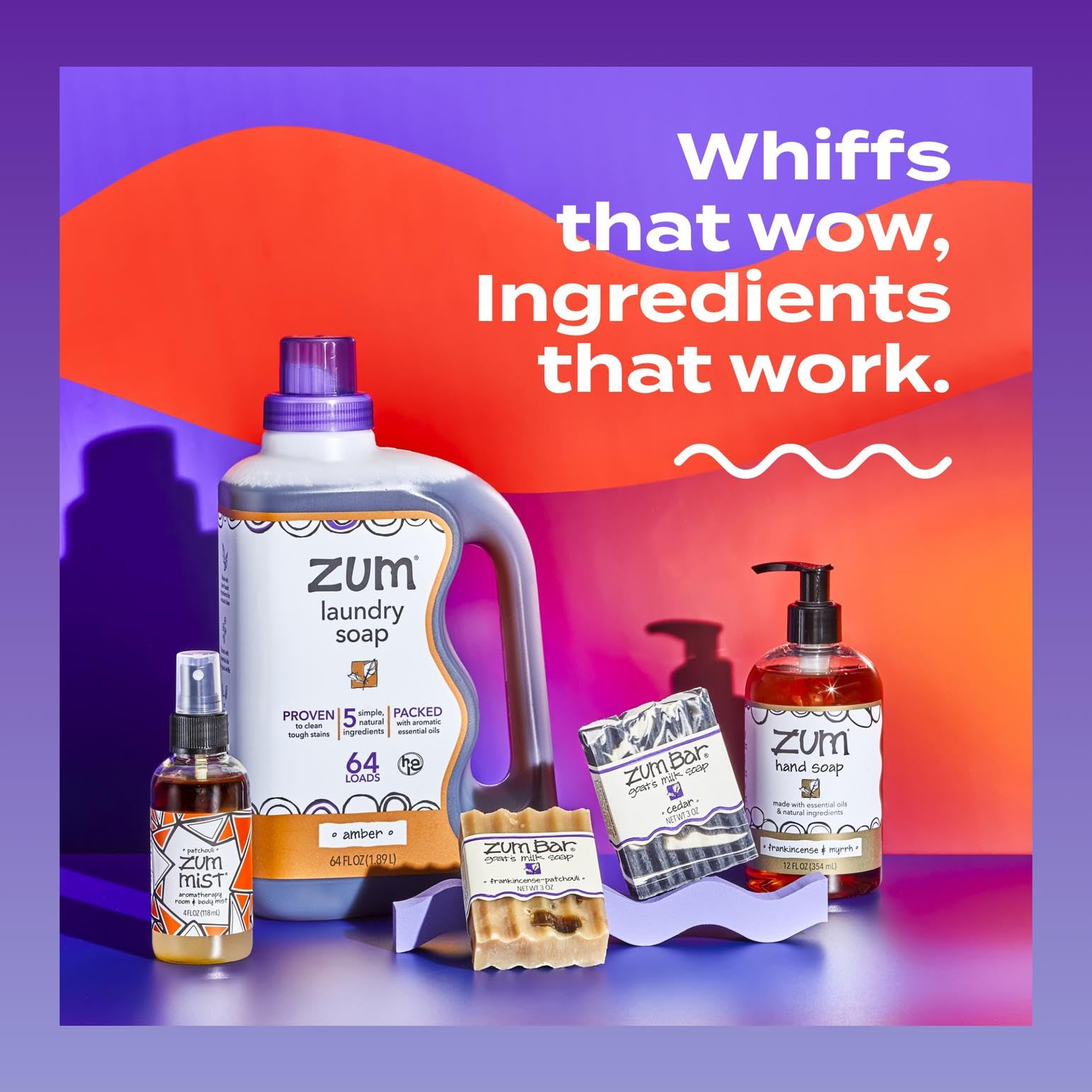 Zum Laundry Soap - Frankincense & Myrrh, 64 fl oz | Washes up to