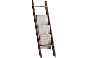 VASAGLE Decorative Farmhouse Blanket Ladder for Living Room Storage and Decor
