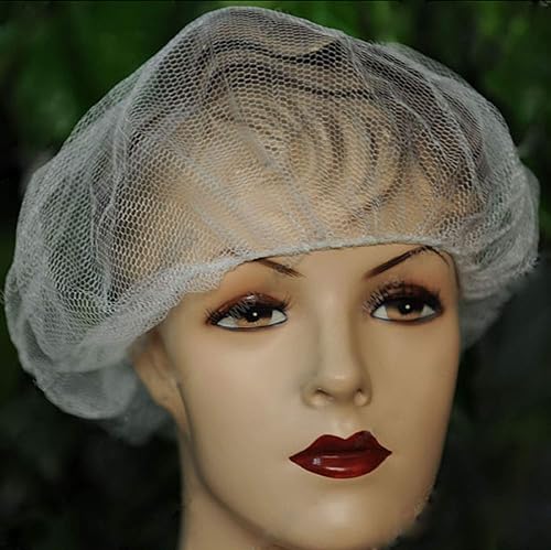 Miniatura 8 de 21" Redes de pelo de nido de abeja transpirables de nailon regular desechables, paquete de 200 (negro), Negro -