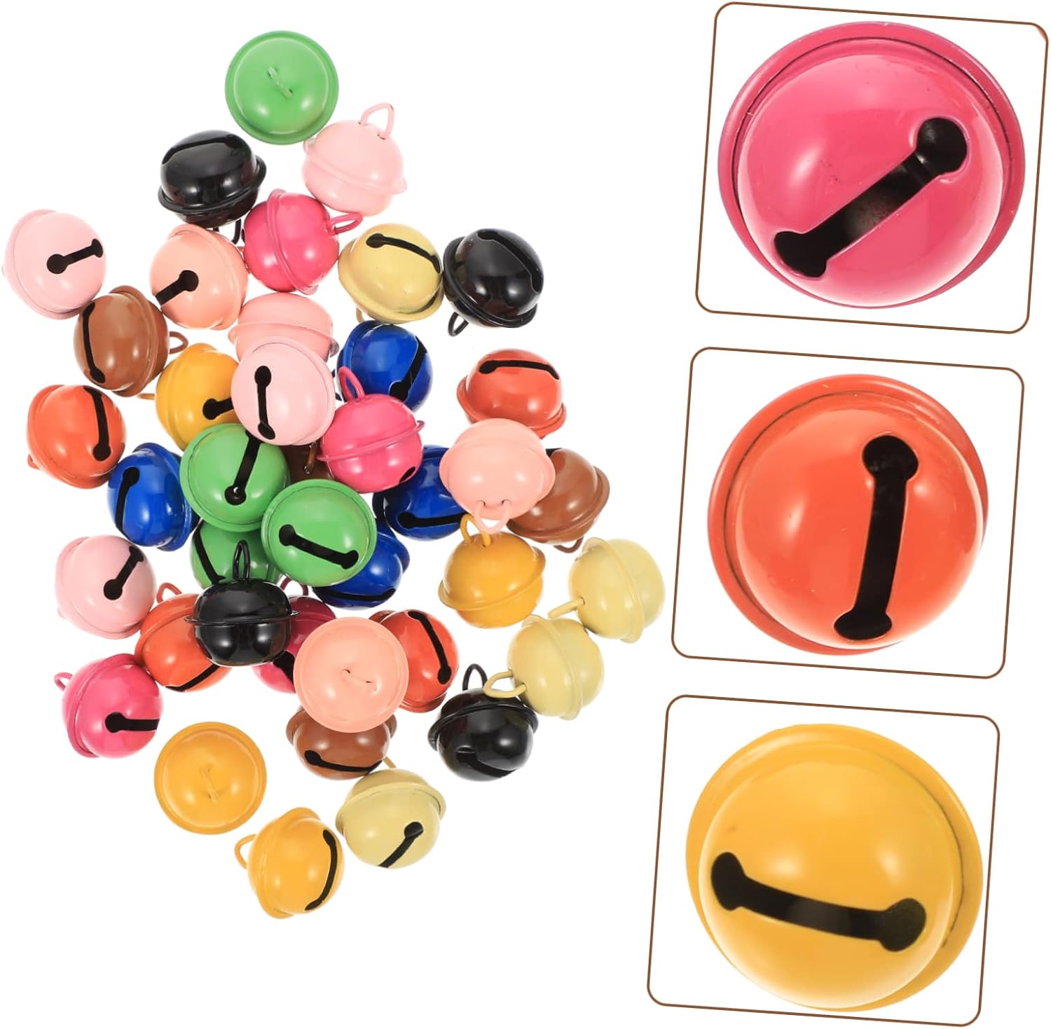 Tofficu 80pcs Craft Bells for Projects for Christmas Tree Decoration Pet Accessories and Jewelry Making